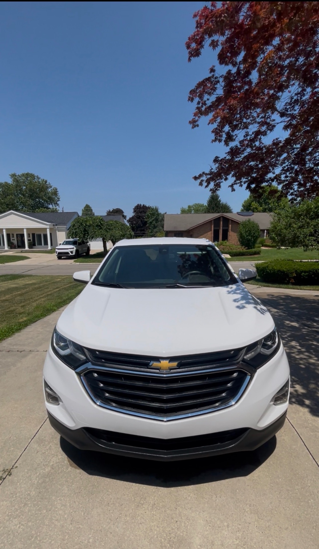 Clean white Chevy Equinox front